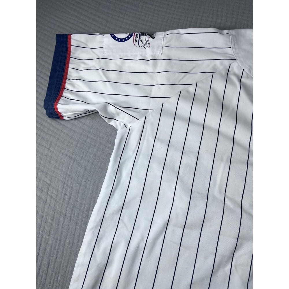 VTG 90s 00s Starter Detroit Tigers Pinstripe Jersey Men’s L Script Logo Rare MLB - Picture 7 of 10